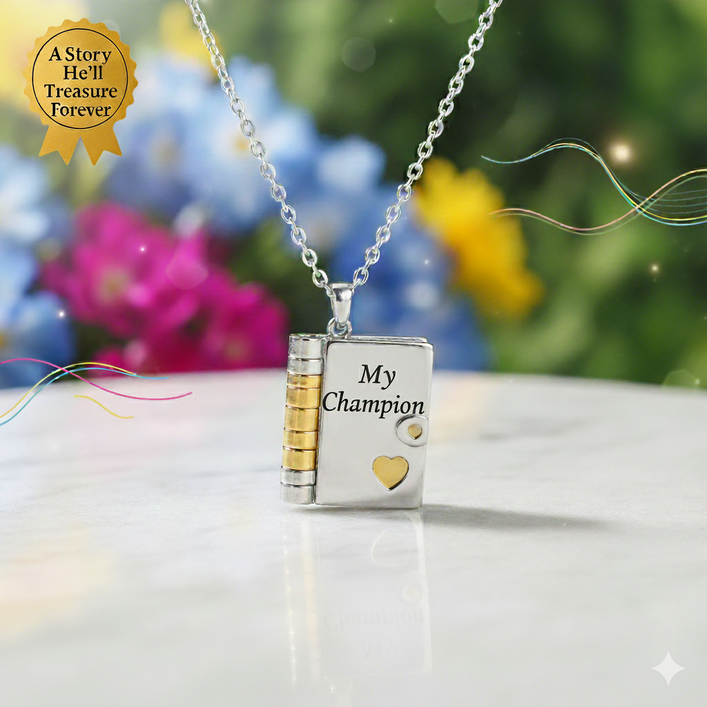 My Champion™ – Son Book Locket Necklace